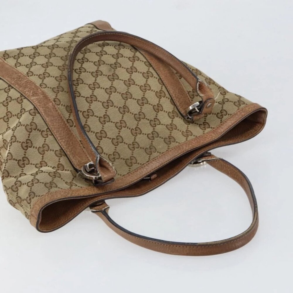 GUCCI GG Canvas Miss GG Tote Bag Beige Silver 342591 Auth 154584 - Picture 7 of 16